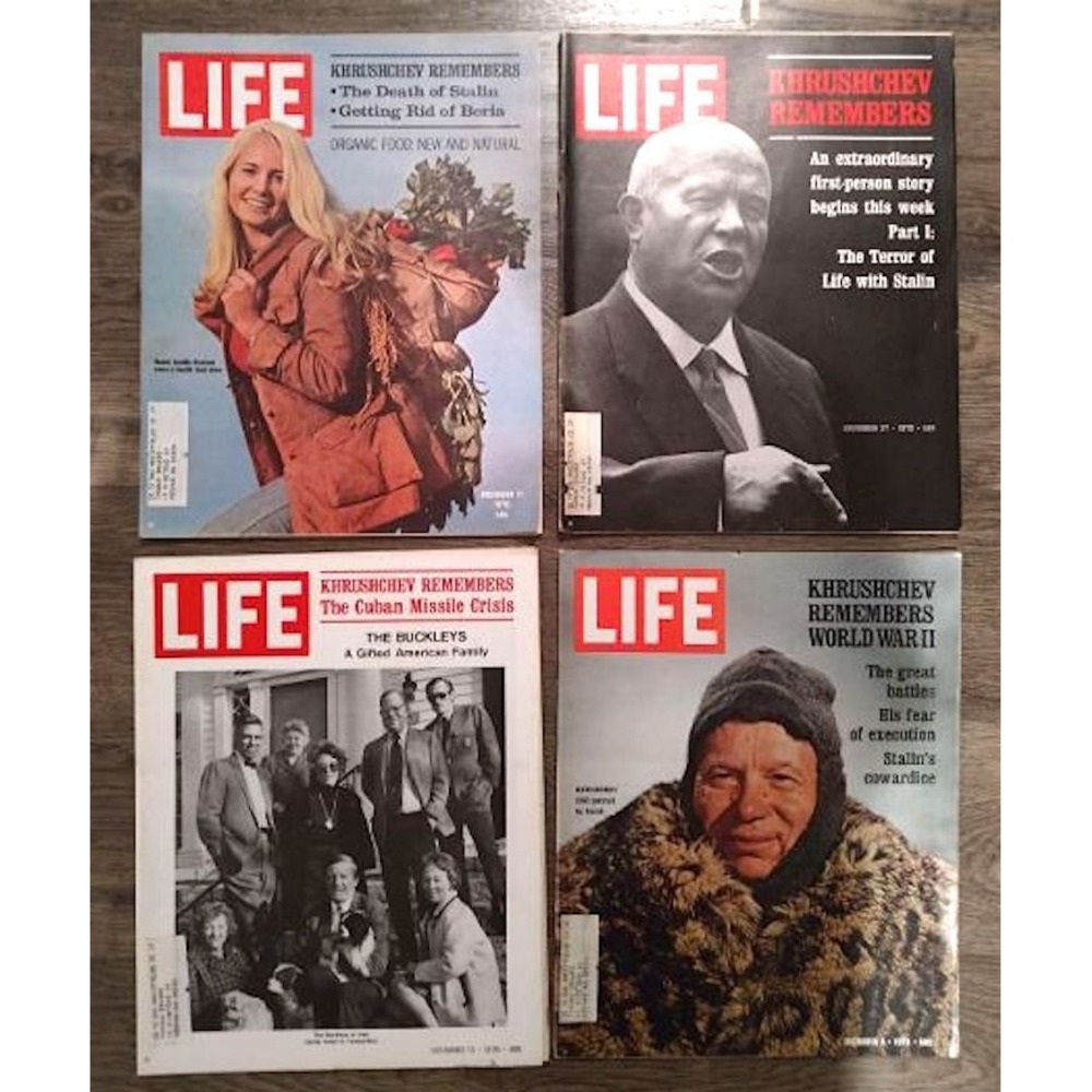 Life Magazine Lot 1970 Khrushchev Remembers Complete 4 Volume Set